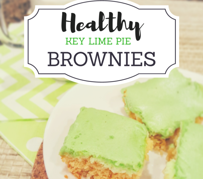 {Healthy} Key Lime Pie Brownies